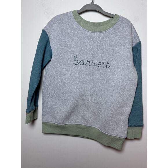 Embroidered Boys Colorblock Sweatshirt "Barrett" 4T - Picture 1 of 6